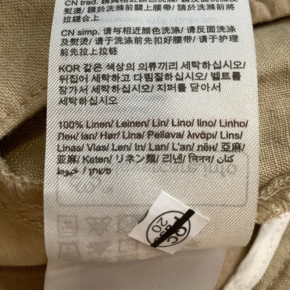 ESPRIT Tan Belted Linen Bermuda Shorts Size 6 - Picture 16 of 16